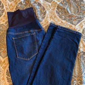 Full panel maternity dark wash skinny jeans